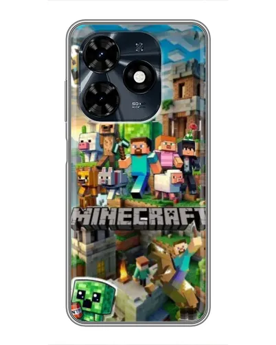 Чехол для TECNO Spark 20c с картинкой «Замок Minecraft» Чехол для TECNO Spark 20c с картинкой «Замок Minecraft»