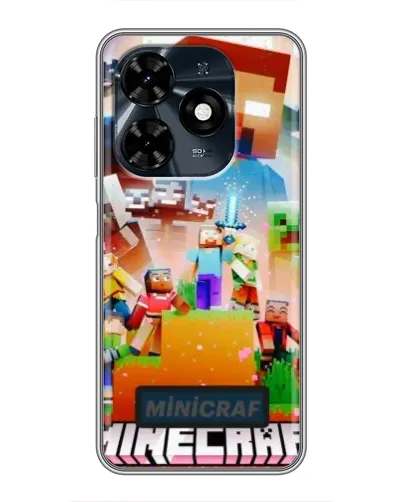 Чехол для TECNO Spark 20c с картинкой «Minecraft герои игры» Чехол для TECNO Spark 20c с картинкой «Minecraft герои игры»