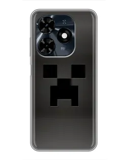 Чехол для TECNO Spark 20c с картинкой «Черный крипер градиент»