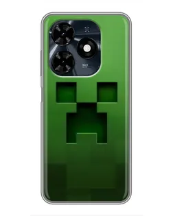 Чехол для TECNO Spark 20c с картинкой «Крипер микро-дизайн»