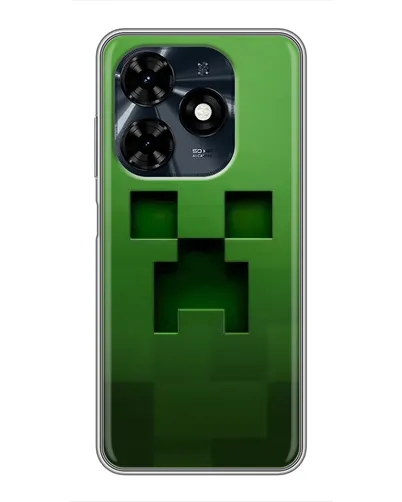 Чехол для TECNO Spark 20c с картинкой «Крипер микро-дизайн» Чехол для TECNO Spark 20c с картинкой «Крипер микро-дизайн»