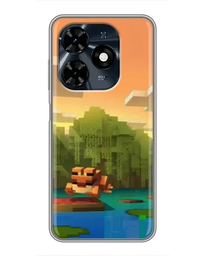 Чехол для TECNO Spark 20c с картинкой «Майнкрафт закат солнца» Чехол для TECNO Spark 20c с картинкой «Майнкрафт закат солнца»