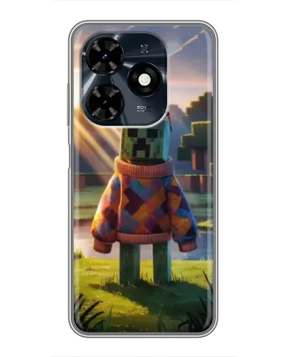 Чехол для TECNO Spark 20c с картинкой «Крипер в свитере» Чехол для TECNO Spark 20c с картинкой «Крипер в свитере»