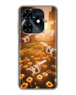 Чехол для TECNO Spark 20c с картинкой «Поле подсолнухов»