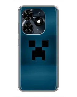 Чехол для TECNO Spark 20c с картинкой «Крипер текстура»