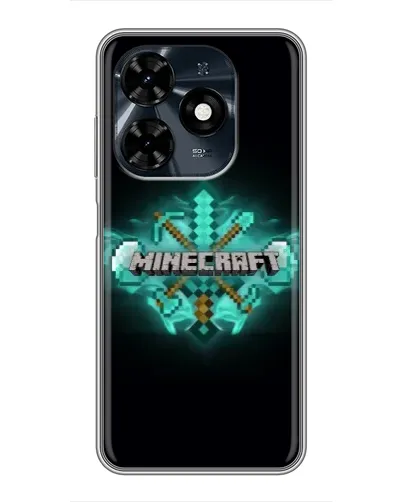 Чехол для TECNO Spark 20c с картинкой «Minecraft Diamond лого» Чехол для TECNO Spark 20c с картинкой «Minecraft Diamond лого»