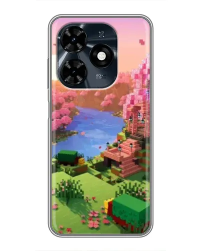 Чехол для TECNO Spark 20c с картинкой «Розовое дерево Minecraft» Чехол для TECNO Spark 20c с картинкой «Розовое дерево Minecraft»