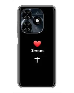 Чехол для TECNO Spark 20c с картинкой «Сердце - Jesus» Чехол для TECNO Spark 20c с картинкой «Сердце - Jesus»