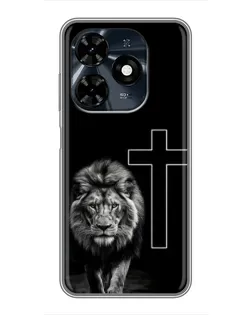 Чехол для TECNO Spark 20c с картинкой «Лев и Крест» Чехол для TECNO Spark 20c с картинкой «Лев и Крест»
