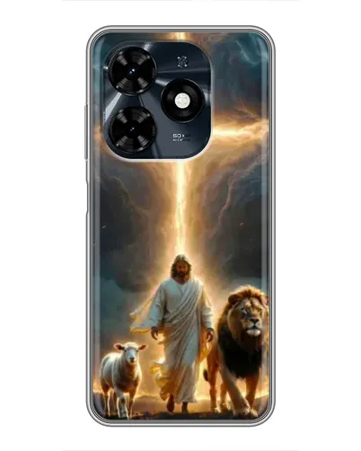 Чехол для TECNO Spark 20c с картинкой «Лев Иуды и Свет»