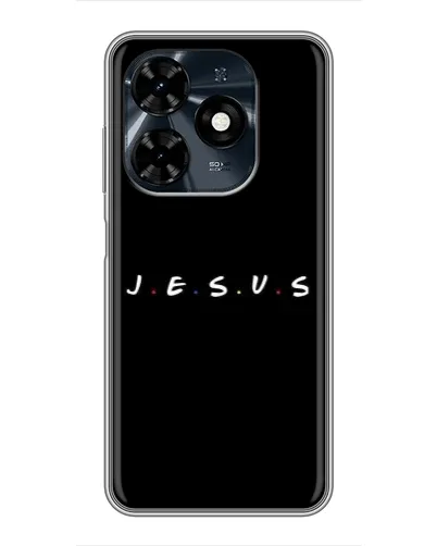 Чехол для TECNO Spark 20c с картинкой «Точки веры J.E.S.U.S.»