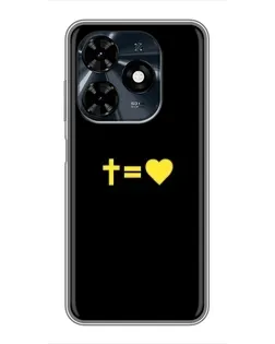 Чехол для TECNO Spark 20c с картинкой «Сердце и Крест»