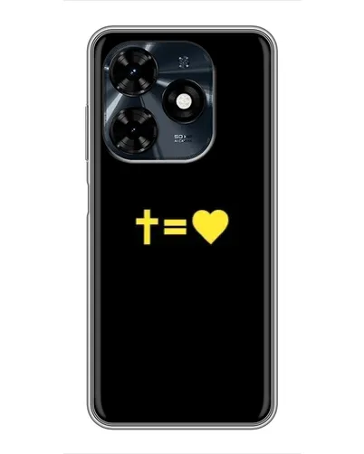 Чехол для TECNO Spark 20c с картинкой «Сердце и Крест»