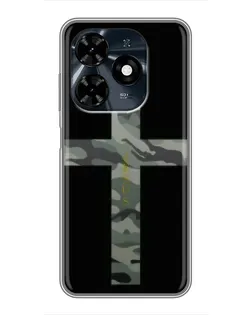 Чехол для TECNO Spark 20c с картинкой «Милитари Крест»