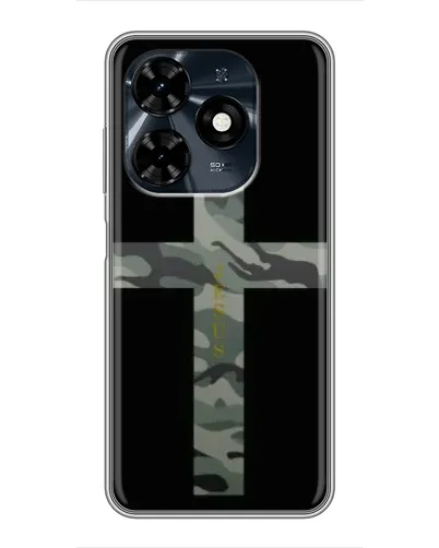 Чехол для TECNO Spark 20c с картинкой «Милитари Крест»