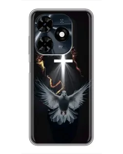 Чехол для TECNO Spark 20c с картинкой «Голубь и Свет»