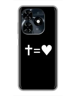 Чехол для TECNO Spark 20c с картинкой «Крест и Сердце»