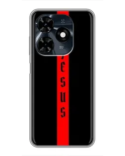 Чехол для TECNO Spark 20c с картинкой «Красная линия веры»