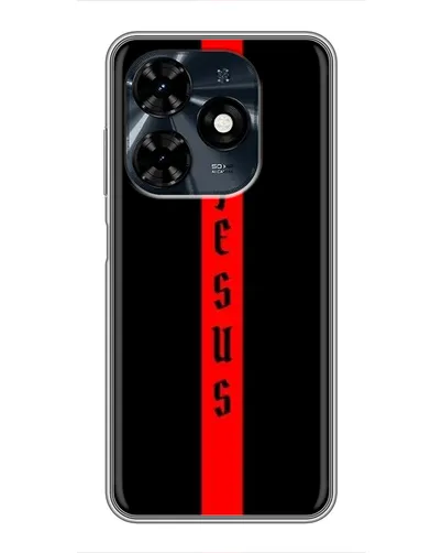 Чехол для TECNO Spark 20c с картинкой «Красная линия веры»