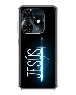 Чехол для TECNO Spark 20c с картинкой «Меч Духа Jesus»