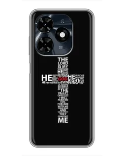 Чехол для TECNO Spark 20c с картинкой «Текстовый крест» Чехол для TECNO Spark 20c с картинкой «Текстовый крест»