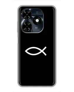 Чехол для TECNO Spark 20c с картинкой «Символ рыбы Jesus» Чехол для TECNO Spark 20c с картинкой «Символ рыбы Jesus»