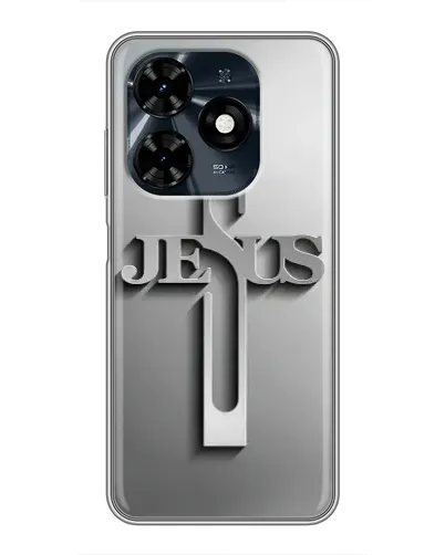 Чехол для TECNO Spark 20c с картинкой «Металлический крест Jesus» Чехол для TECNO Spark 20c с картинкой «Металлический крест Jesus»