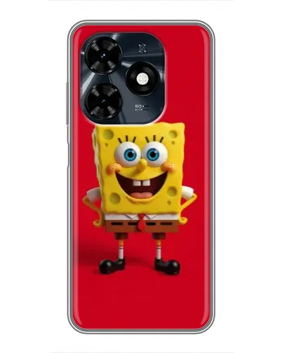 Чехол для TECNO Spark 20c с картинкой «Спанч Боб на красном» Чехол для TECNO Spark 20c с картинкой «Спанч Боб на красном»