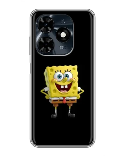 Чехол для TECNO Spark 20c с картинкой «Классический Губка Боб» Чехол для TECNO Spark 20c с картинкой «Классический Губка Боб»