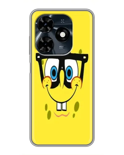 Чехол для TECNO Spark 20c с картинкой «Минималистичный Спанч Боб» Чехол для TECNO Spark 20c с картинкой «Минималистичный Спанч Боб»
