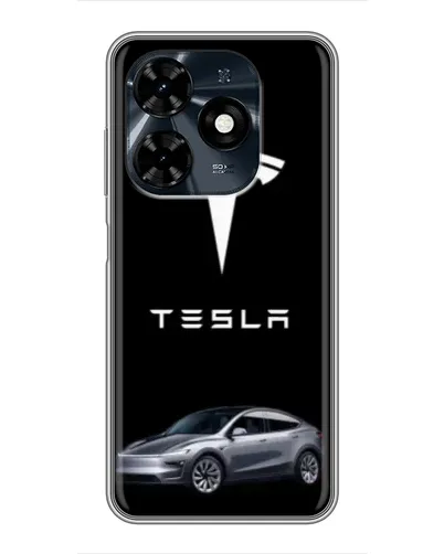 Чехол для TECNO Spark 20c с картинкой «Tesla Model Y» Чехол для TECNO Spark 20c с картинкой «Tesla Model Y»
