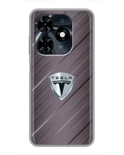 Чехол для TECNO Spark 20c с картинкой «Металлическая текстура Tesla» Чехол для TECNO Spark 20c с картинкой «Металлическая текстура Tesla»