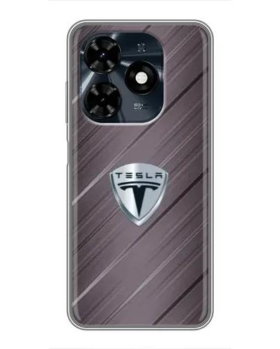 Чехол для TECNO Spark 20c с картинкой «Металлическая текстура Tesla» Чехол для TECNO Spark 20c с картинкой «Металлическая текстура Tesla»