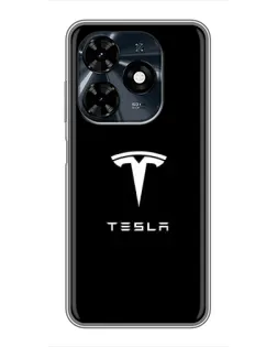 Чехол для TECNO Spark 20c с картинкой «Tesla White Logo» Чехол для TECNO Spark 20c с картинкой «Tesla White Logo»