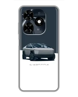 Чехол для TECNO Spark 20c с картинкой «Серебристый Cybertruck Tesla» Чехол для TECNO Spark 20c с картинкой «Серебристый Cybertruck Tesla»