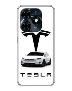 Чехол для TECNO Spark 20c с картинкой «Tesla White Style» Чехол для TECNO Spark 20c с картинкой «Tesla White Style»