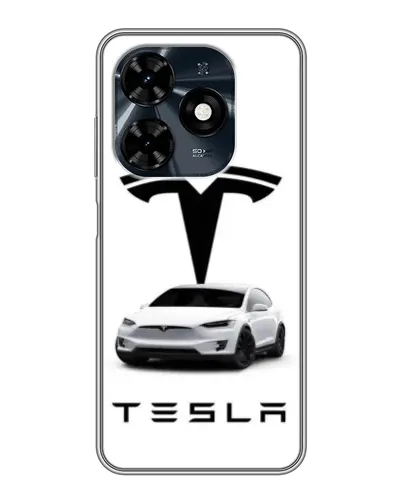 Чехол для TECNO Spark 20c с картинкой «Tesla White Style» Чехол для TECNO Spark 20c с картинкой «Tesla White Style»