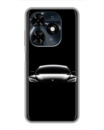 Чехол для TECNO Spark 20c с картинкой «Фары Tesla Night» Чехол для TECNO Spark 20c с картинкой «Фары Tesla Night»