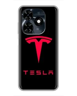 Чехол для TECNO Spark 20c с картинкой «Tesla Red Logo» Чехол для TECNO Spark 20c с картинкой «Tesla Red Logo»