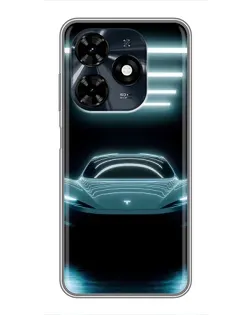Чехол для TECNO Spark 20c с картинкой «Tesla в неоне» Чехол для TECNO Spark 20c с картинкой «Tesla в неоне»