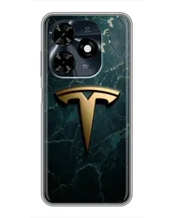 Чехол для TECNO Spark 20c с картинкой «Мраморная Tesla Gold» Чехол для TECNO Spark 20c с картинкой «Мраморная Tesla Gold»