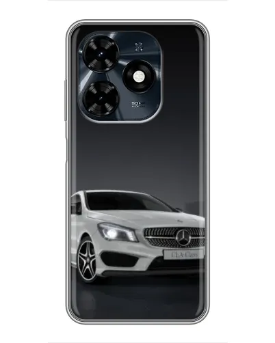 Чехол для TECNO Spark 20c с картинкой «Mercedes AMG GT Silver»