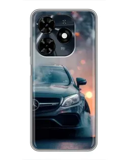 Чехол для TECNO Spark 20c с картинкой «Mercedes — ночной город» Чехол для TECNO Spark 20c с картинкой «Mercedes — ночной город»