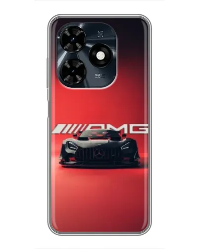 Чехол для TECNO Spark 20c с картинкой «Mercedes AMG — красная линия»