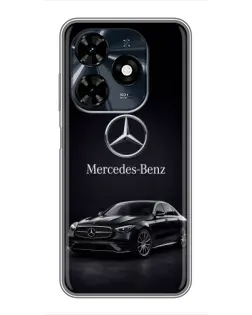 Чехол для TECNO Spark 20c с картинкой «Mercedes — решетка радиатора»