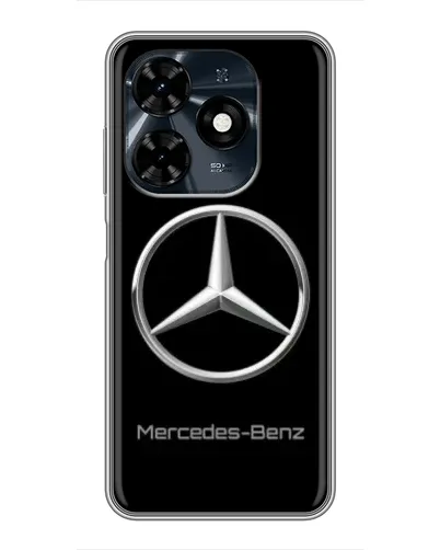Чехол для TECNO Spark 20c с картинкой «Mercedes Silver Logo»