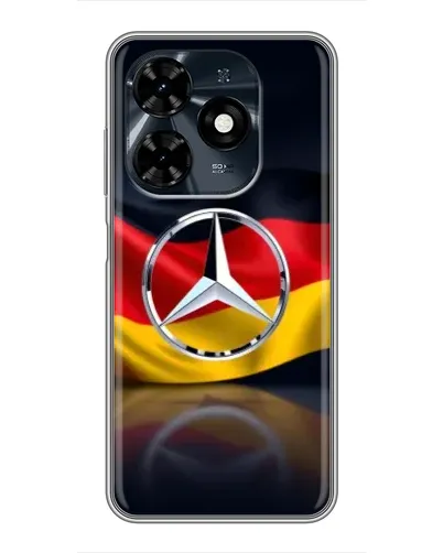 Чехол для TECNO Spark 20c с картинкой «Mercedes — флаг Германии»