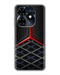 Чехол для TECNO Spark 20c с картинкой «Mercedes Carbon Grid»