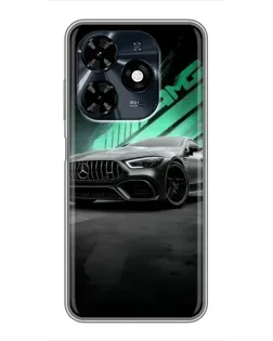 Чехол для TECNO Spark 20c с картинкой «Темный Mercedes AMG»
