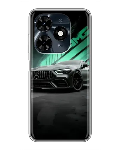 Чехол для TECNO Spark 20c с картинкой «Темный Mercedes AMG»
